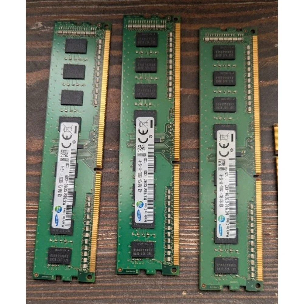 Samsung Ram 3x 4GB 1Rx8 PC3-12800U 11-12-A1 Desktop Memory + 2x 1GB Laptop Ram